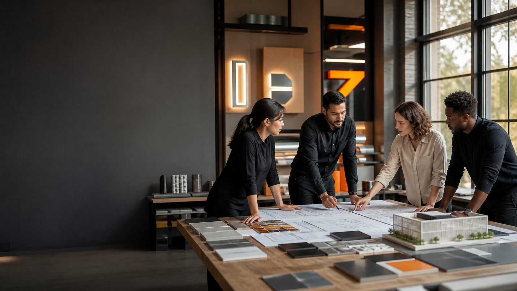 Sadaf Designs team collaborating on future signage solutions
